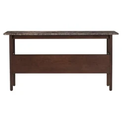Wendelbo Collect console side table, low, dark brown - Emperador marble