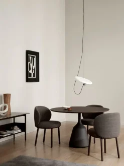 Wendelbo Collect console side table, low, dark brown - Emperador marble