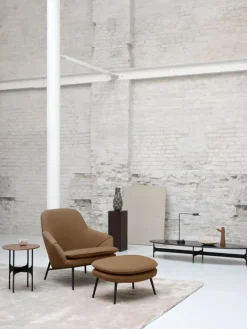 Wendelbo Floema oval sofa table, black - black marble