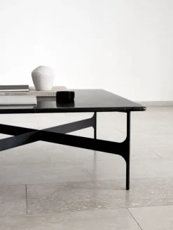Wendelbo Floema square sofa table, black - black marble