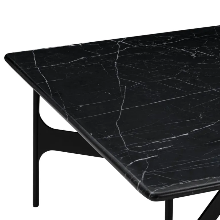 Wendelbo Floema square sofa table, black - black marble