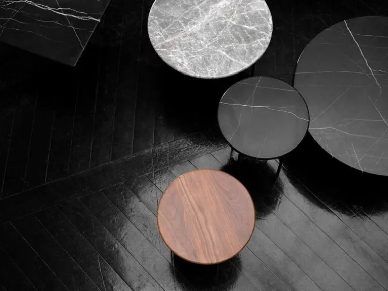 Wendelbo Floema square sofa table, black - black marble