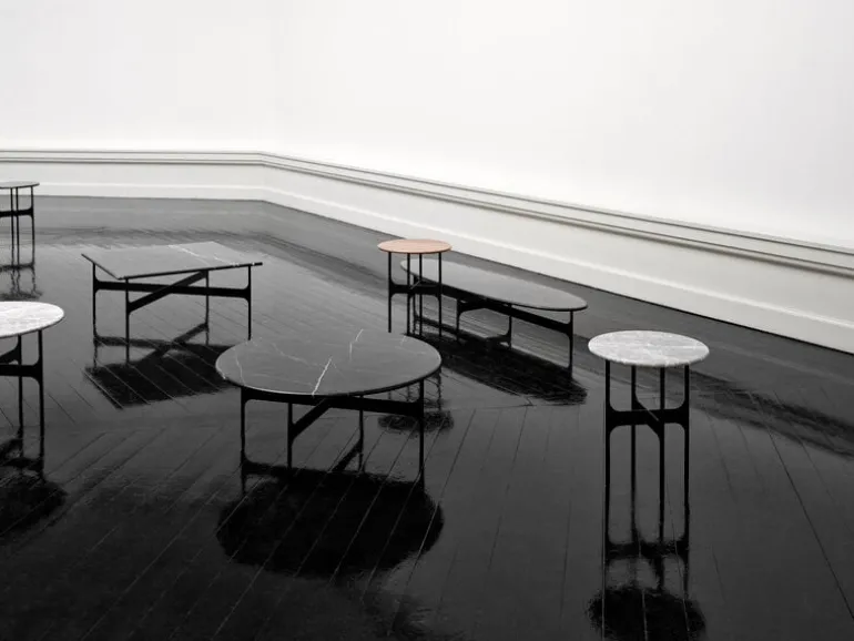 Wendelbo Floema square sofa table, black - black marble