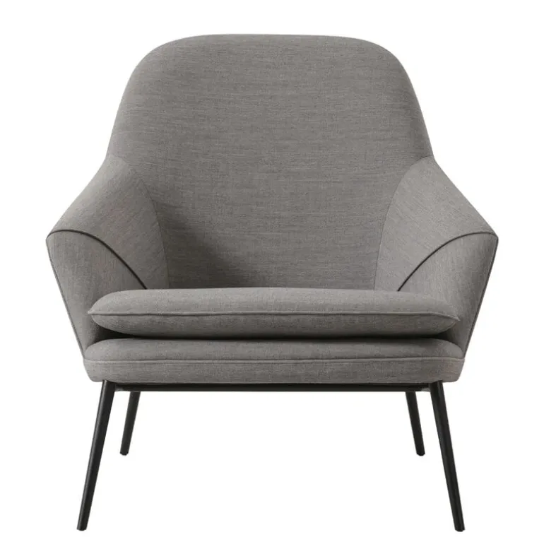 Wendelbo Hug lounge chair, black - Remix 2 123 grey