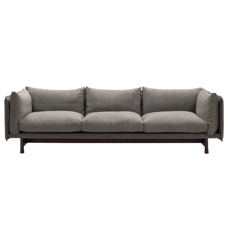 Wendelbo Kite 3-seater sofa, black stained oak - Roco 08