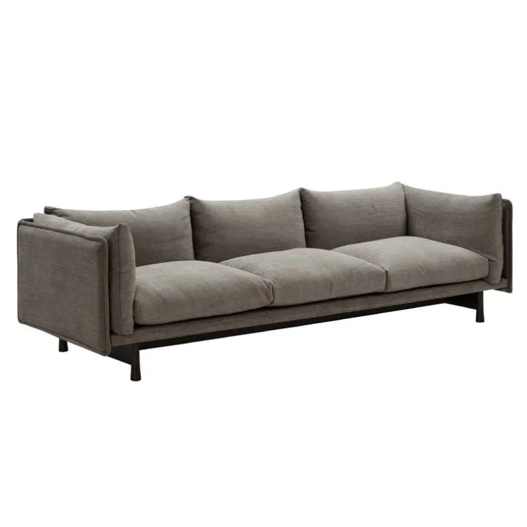 Wendelbo Kite 3-seater sofa, black stained oak - Roco 08