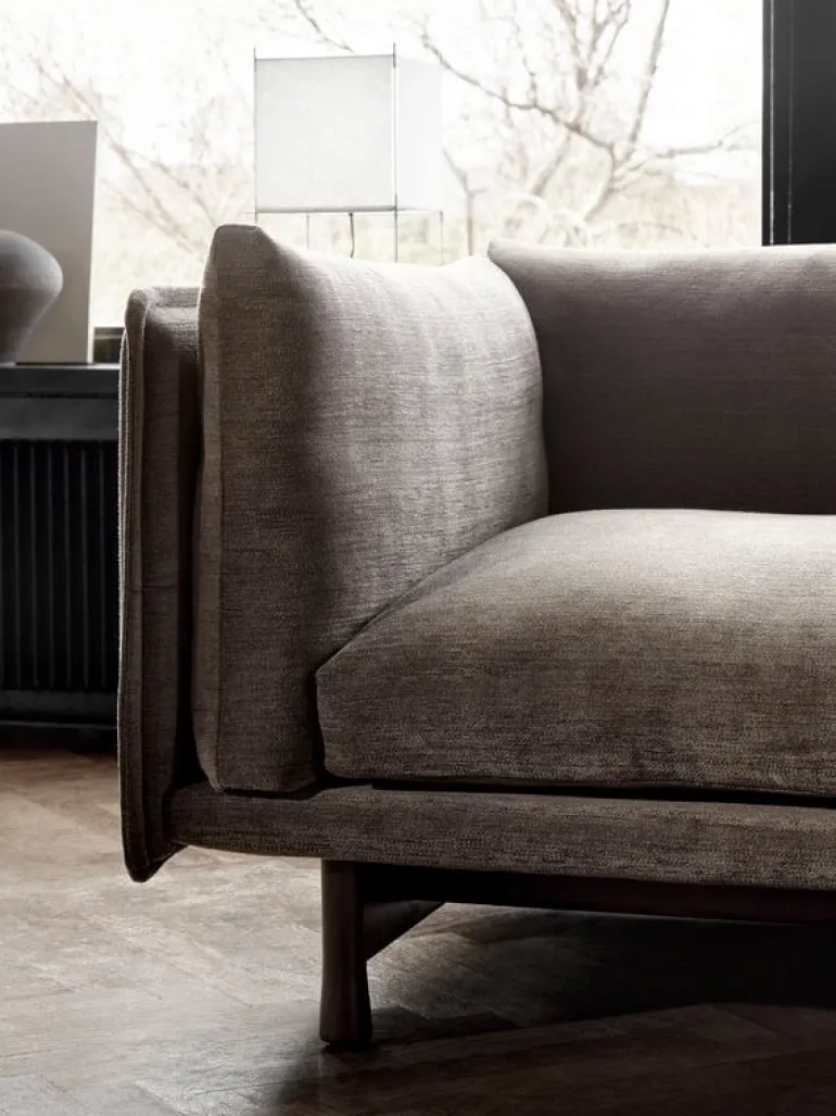 Wendelbo Kite 3-seater sofa, black stained oak - Roco 08