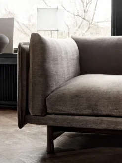 Wendelbo Kite 2-seater sofa, black stained oak - Roco 08