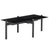 Wendelbo Notch coffee table, rectangular, M, black glass - black sta. oak