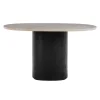 Wendelbo Ovata dining table, black oak - Jura grey limestone