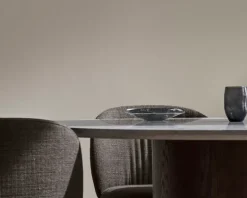 Wendelbo Ovata dining table, black oak - Jura grey limestone