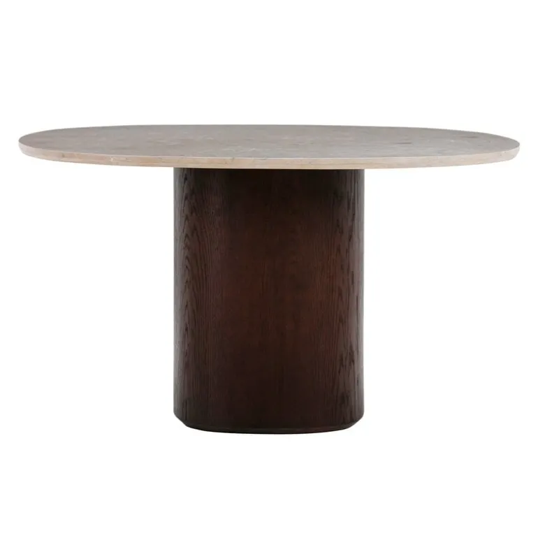 Wendelbo Ovata dining table, brown oak - Jura grey limestone