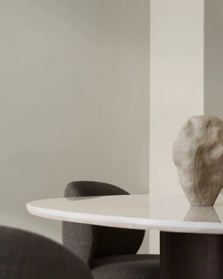 Wendelbo Ovata dining table, brown oak - Jura grey limestone