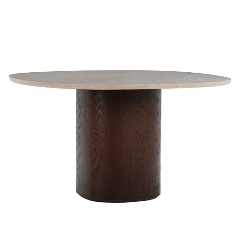 Wendelbo Ovata dining table, brown oak - Jura grey limestone