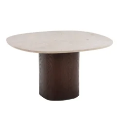 Wendelbo Ovata dining table, brown oak - Jura grey limestone