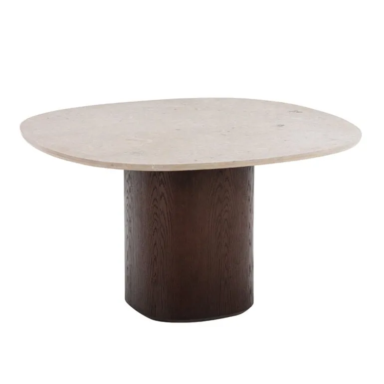 Wendelbo Ovata dining table, brown oak - Jura grey limestone