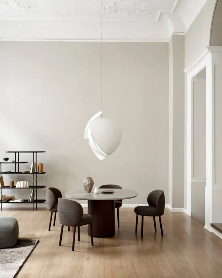 Wendelbo Ovata dining table, brown oak - Jura grey limestone