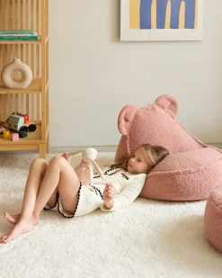 Wigiwama Bear beanbag chair, guava pink