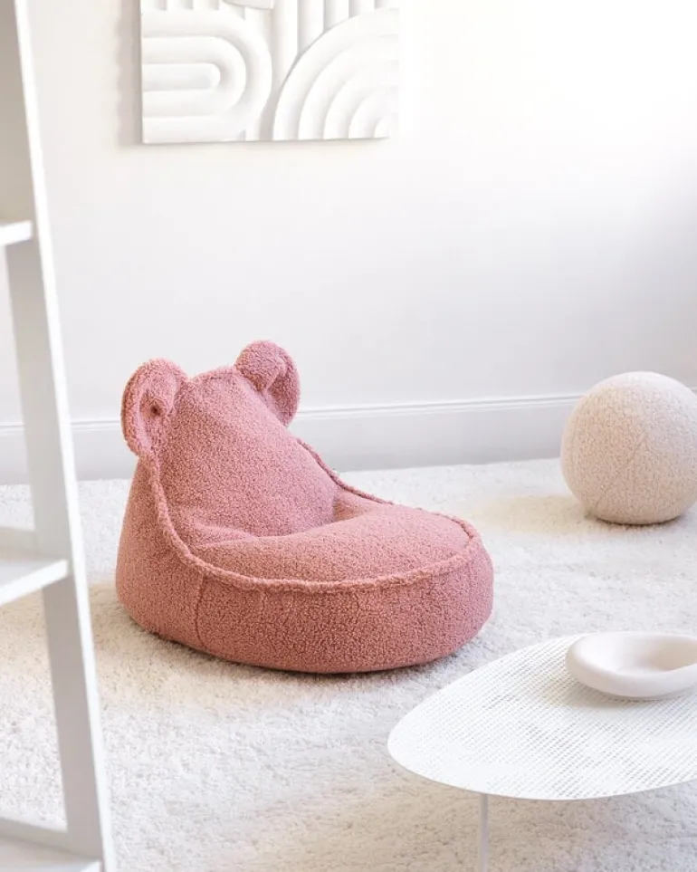 Wigiwama Bear beanbag chair, guava pink