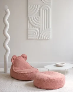 Wigiwama Bear beanbag chair, guava pink