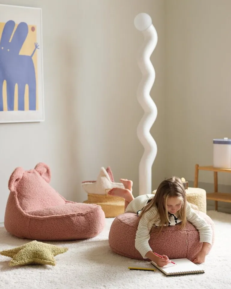 Wigiwama Bear beanbag chair, guava pink