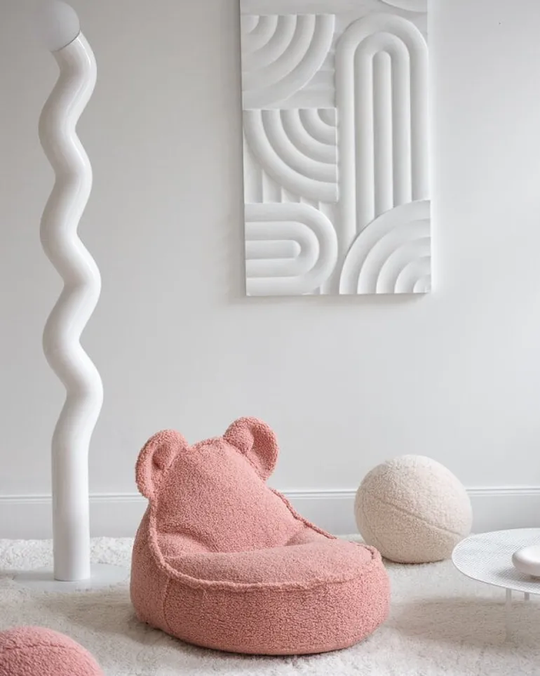 Wigiwama Bear beanbag chair, guava pink