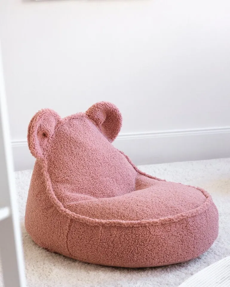 Wigiwama Bear beanbag chair, guava pink