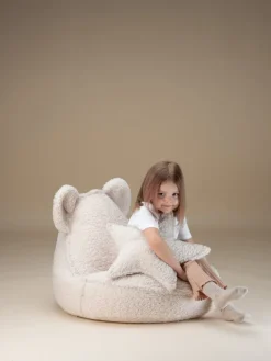 Wigiwama Bear beanbag chair, cream white