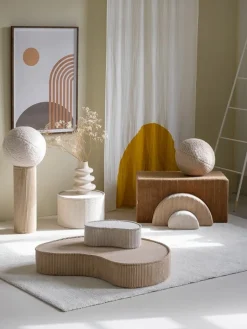 Wigiwama Pouffe set, pink mousse