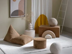 Wigiwama Pouffe set, pink mousse