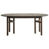 Wooden SJL extendable table, 120-180 cm, smoked beech