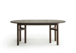Wooden SJL extendable table, 120-180 cm, smoked beech