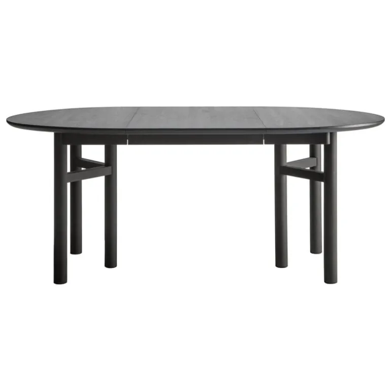 Wooden SJL extendable table, 120-180 cm, black beech