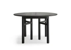 Wooden SJL extendable table, 120-180 cm, black beech