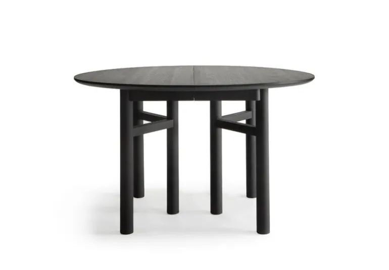 Wooden SJL extendable table, 120-180 cm, black beech