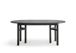 Wooden SJL extendable table, 120-180 cm, black beech