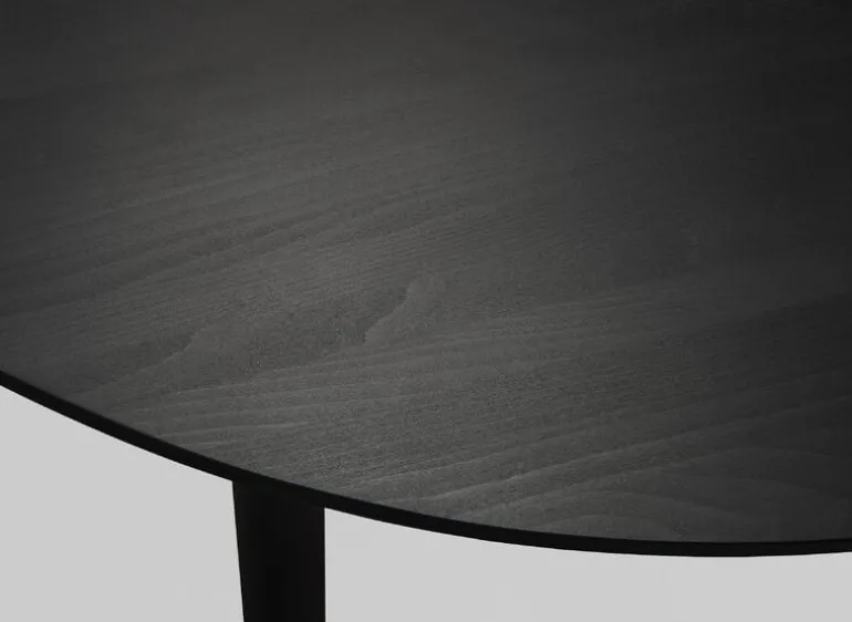 Wooden SJL extendable table, 120-180 cm, black beech