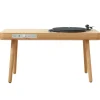 Wooden Turntable record player, oak