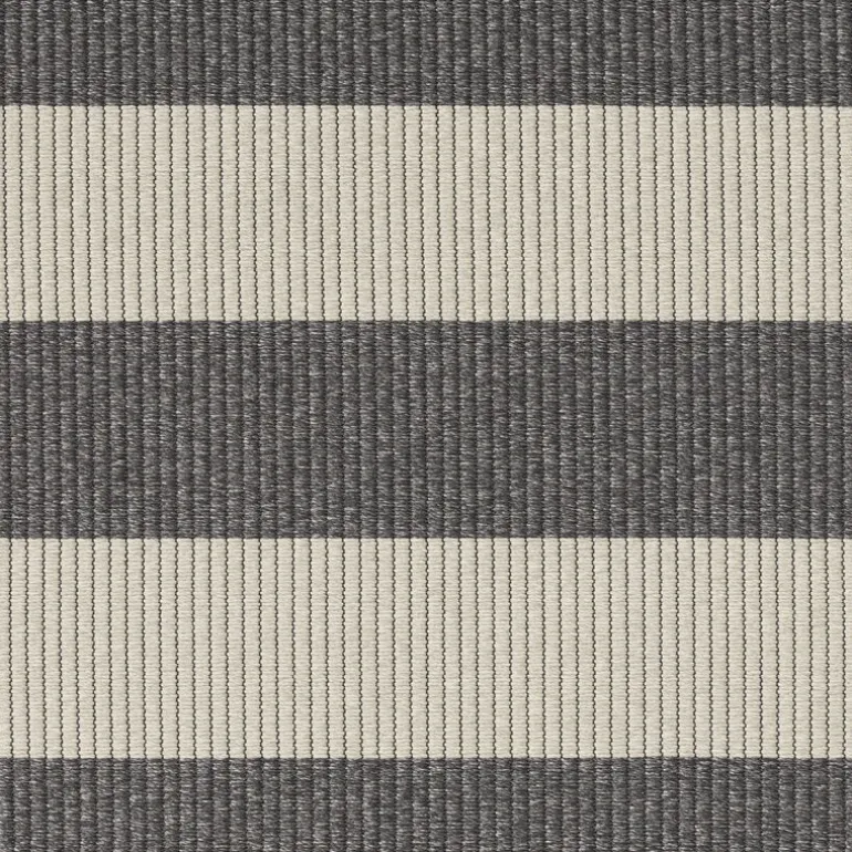 Woodnotes Big Stripe In-Out rug, melange grey - light sand