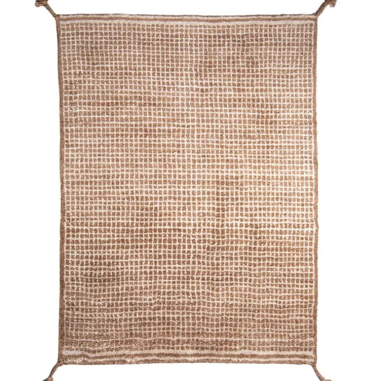 Woodnotes Grid rug, white - camel