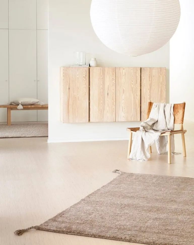 Woodnotes Grid rug, white - camel