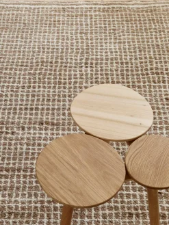 Woodnotes Grid rug, white - camel