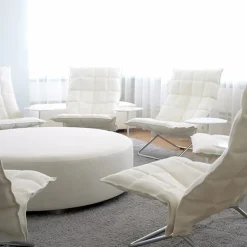 Woodnotes K chair, narrow, tubular base, white