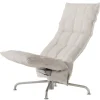 Woodnotes K chair, narrow, swivel star base, stone/white