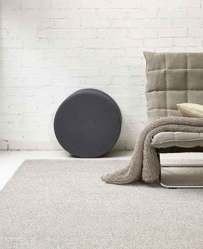 Woodnotes K chair, narrow, tubular base, stone/black