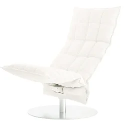 Woodnotes K chair, narrow, swivel plate base, white