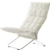 Woodnotes K chair, narrow, tubular base, stone/white