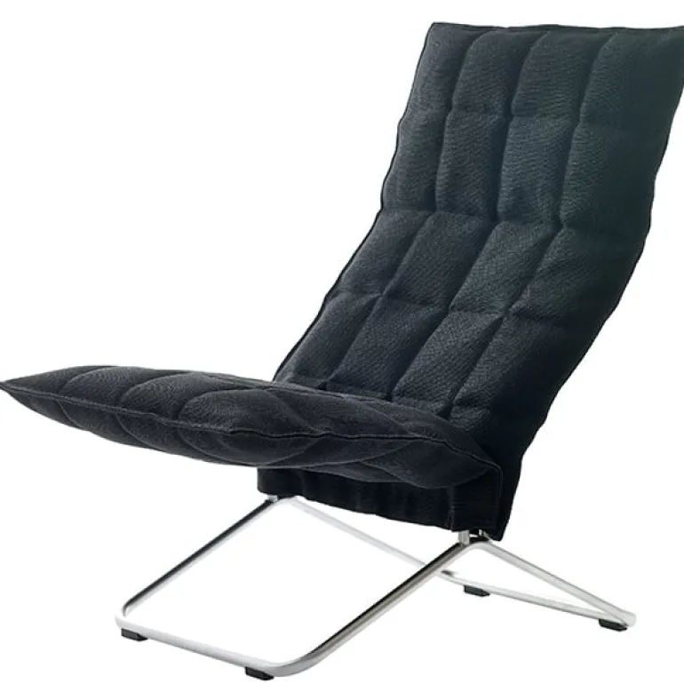 Woodnotes K chair, narrow, tubular base, black