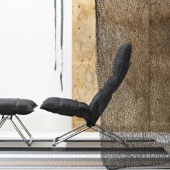 Woodnotes K chair, narrow, tubular base, black