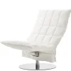 Woodnotes K chair, wide, swivel plate base, white